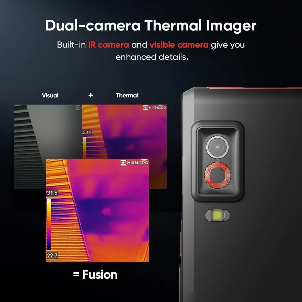HIKMICRO E03 kieszonkowa kamera termowizyjna 240x240 SuperIR 96x96 25Hz 3,5 cala IP54 -20°C do 350°C
