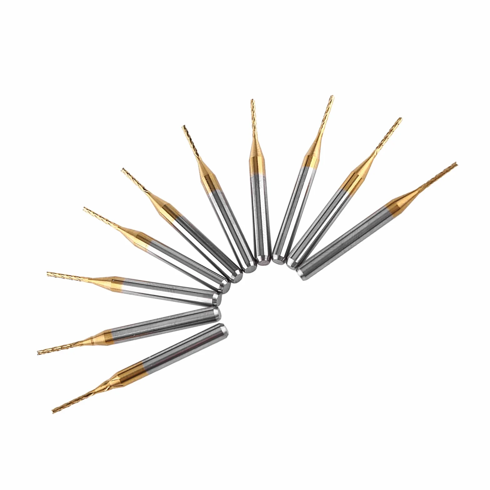 Zestaw frezów 10 sztuk, frez 1 mm, frez węglowy, frez CNC, frez do metalu, frez z węglika wolframu, wiertła do grawerowania, 3,175 mm x 1 mm