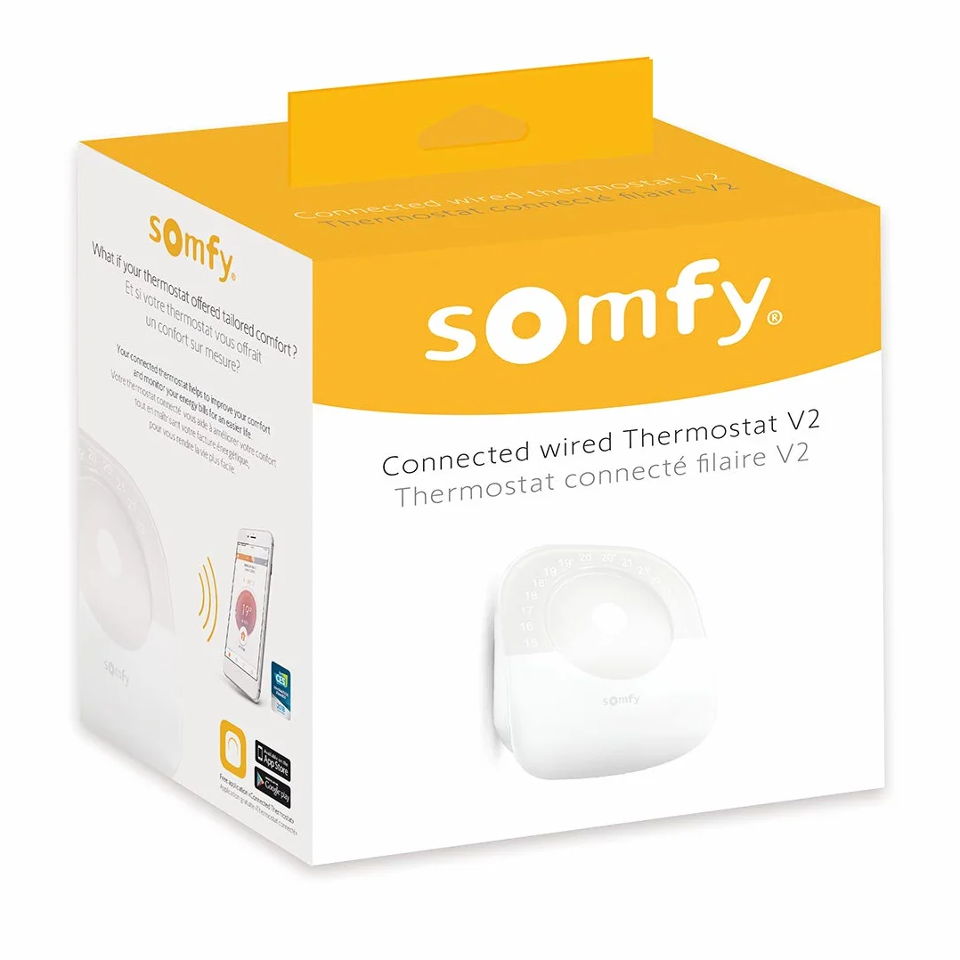 Somfy Termostat podłączony przewodowy V2 Suchy Kontakt