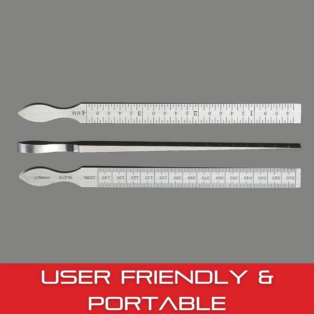 Starrett 270 Kliny Pomiarowe, Srebrny, 0,3-4 mm