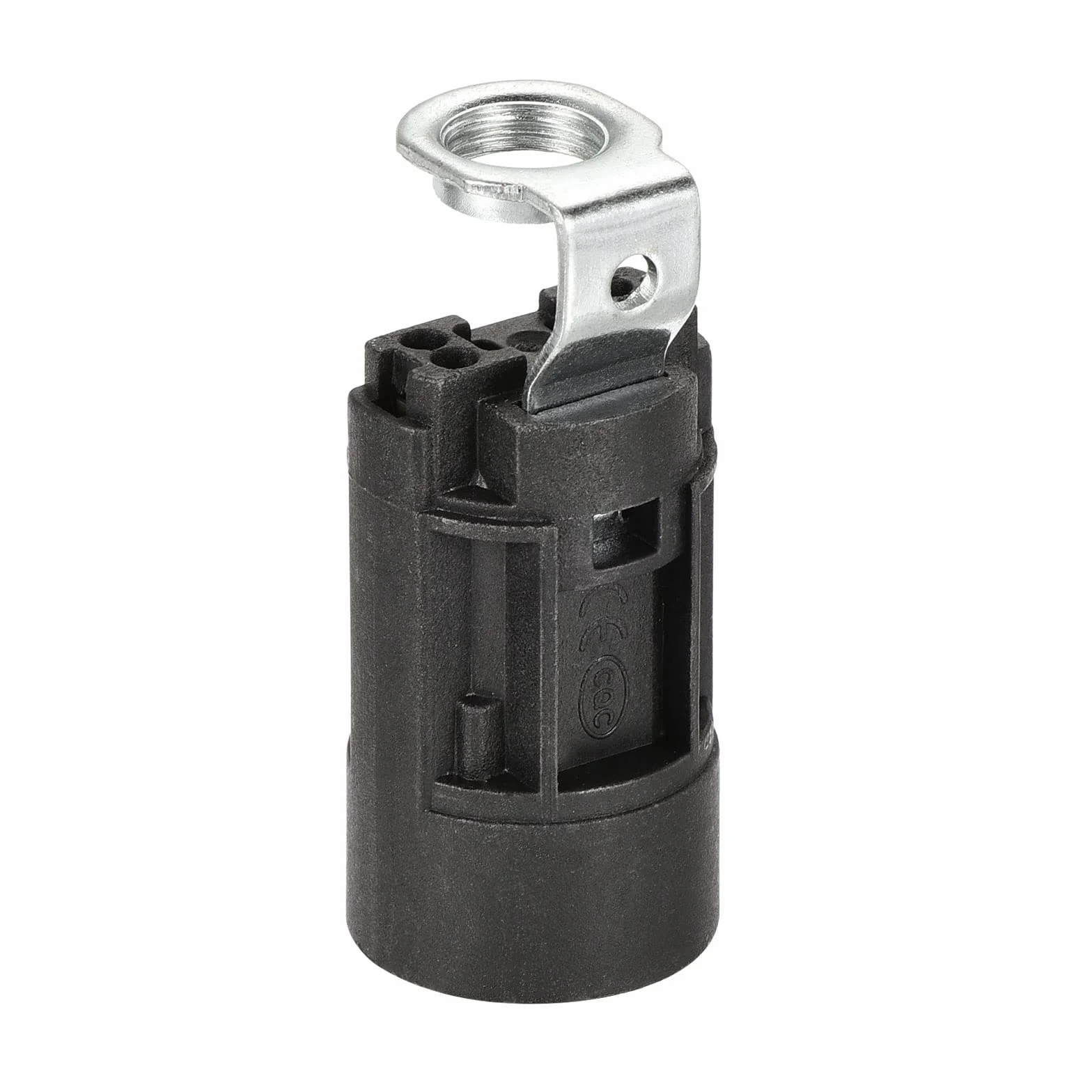 sourcing map 3 sztuki oprawki E14 z tworzywa sztucznego czarne 23 x 55 mm z gwintem M10 nakrętka do rury lampy do żarówki E14
