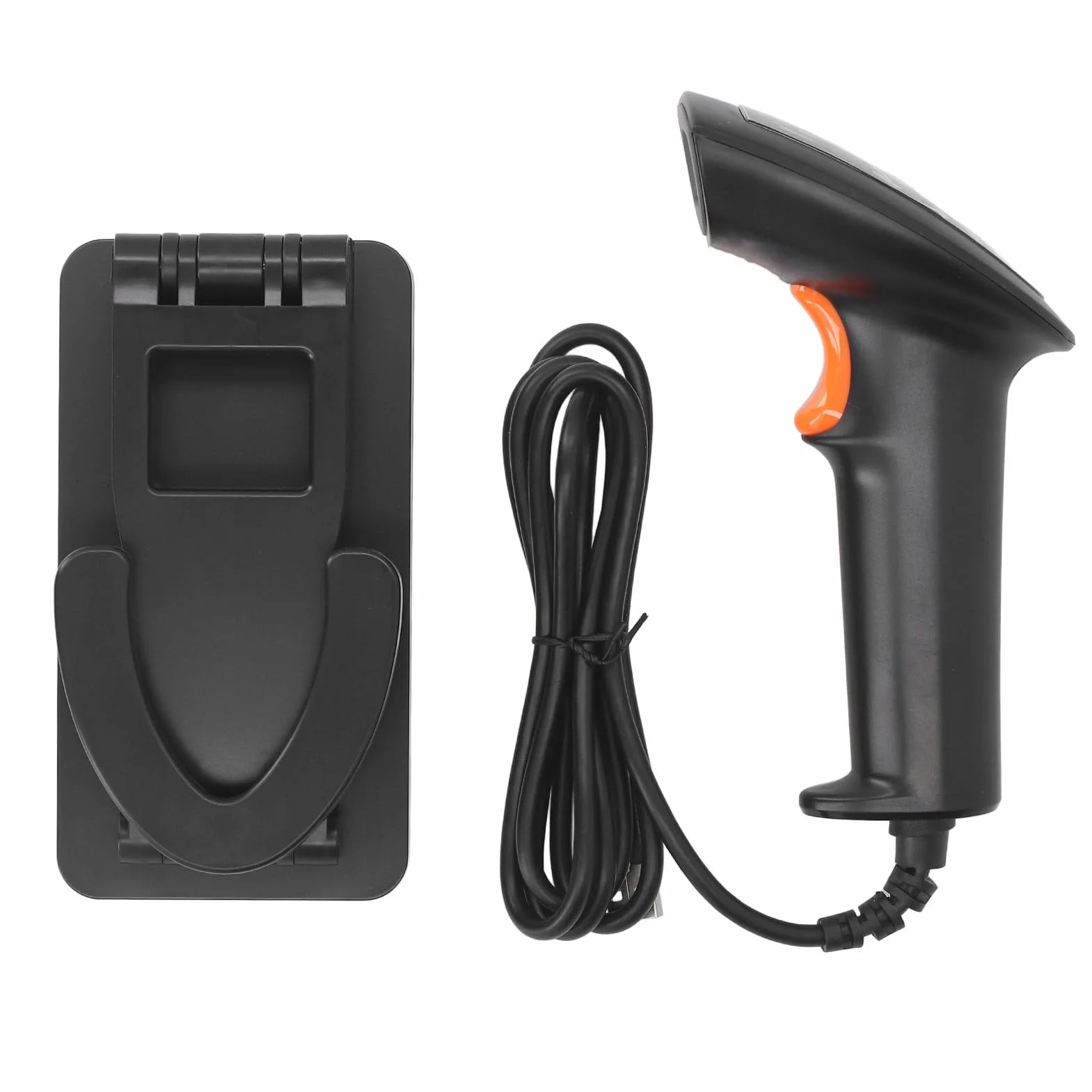 Fafeicy Skaner Kodów Kreskowych USB Przewodowy Czytnik Kodów QR 1D 2D ze Stojakiem