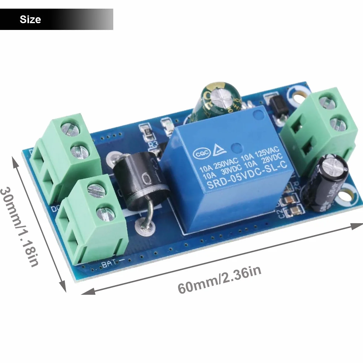 Moduł przełącznika zasilania DC 5V-48V 10A wyłącznik awaryjny z przewodami 20AWG