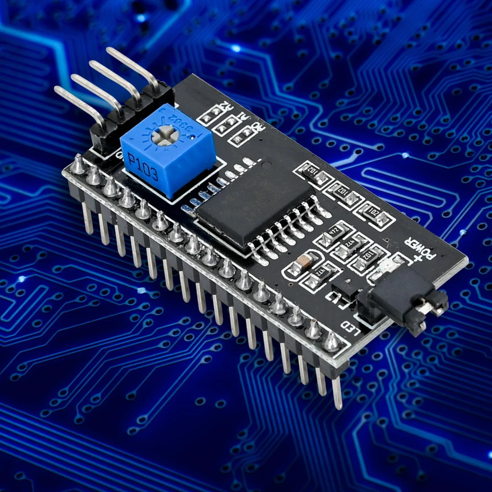 Wyświetlacz LCD I2C 5V 2004 1602 moduł konwertera adaptera
