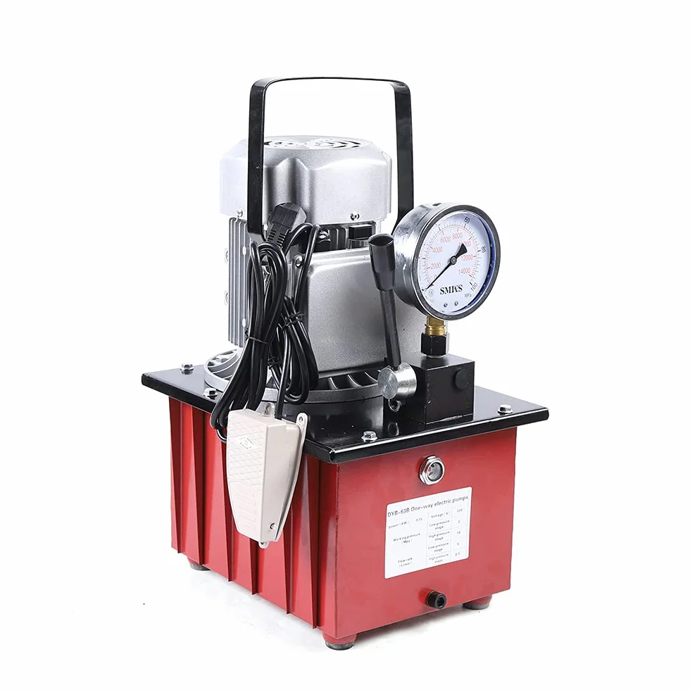 Elektryczna pompa hydrauliczna 700 bar, 750 W, z ręcznym zaworem, pompa hydrauliczna 1400 obr./min, do wielu urządzeń hydraulicznych