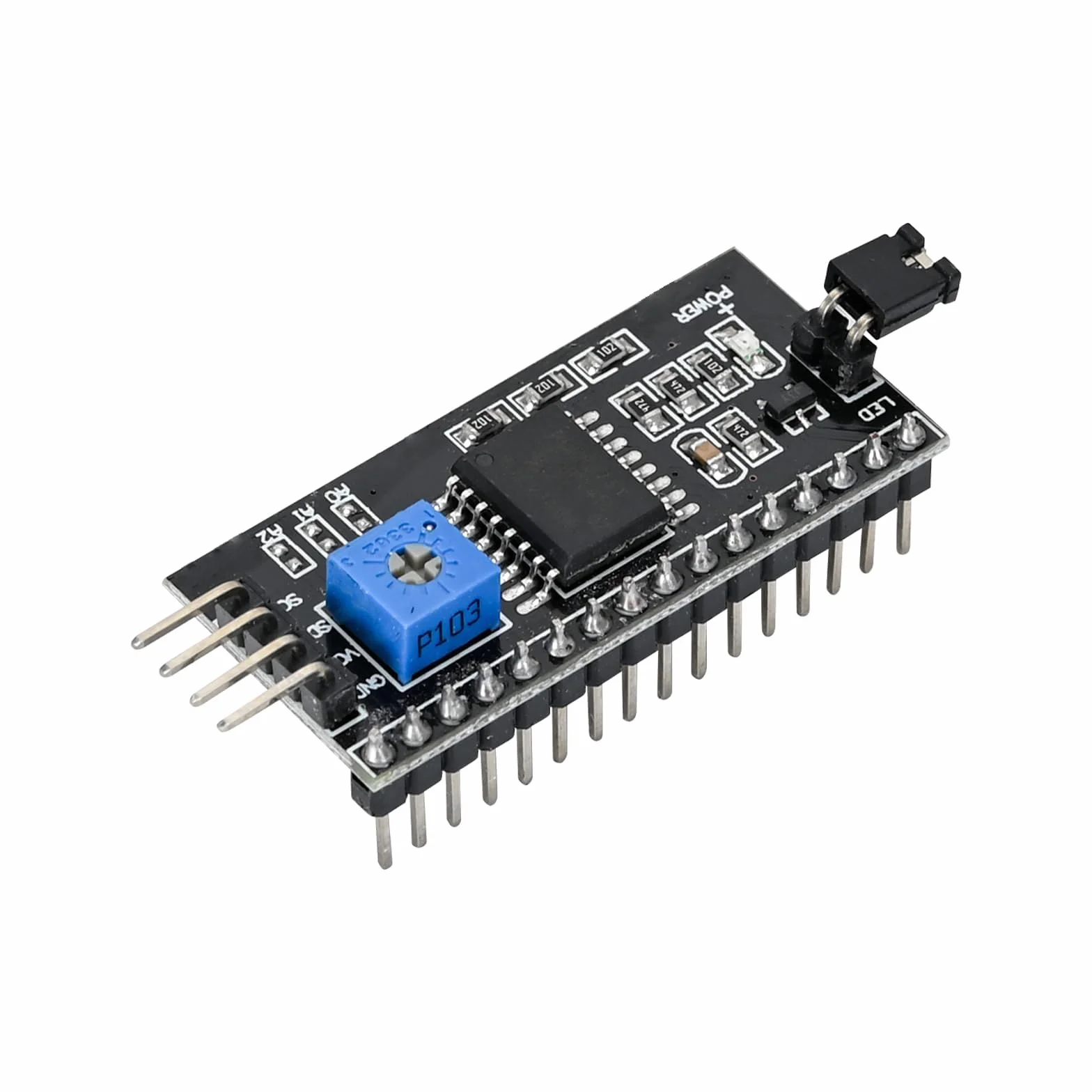 Wyświetlacz LCD I2C 5V 2004 1602 moduł konwertera adaptera