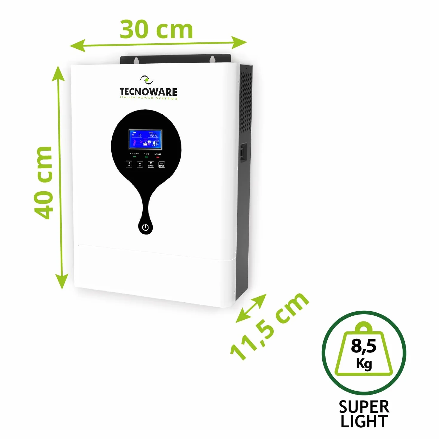 Tecnoware Power Systems Falownik hybrydowy ATA Solar 3500VA, Czysta fala sinusoidalna, MPPT