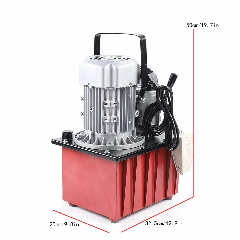 Elektryczna pompa hydrauliczna 700 bar, 750 W, z ręcznym zaworem, pompa hydrauliczna 1400 obr./min, do wielu urządzeń hydraulicznych