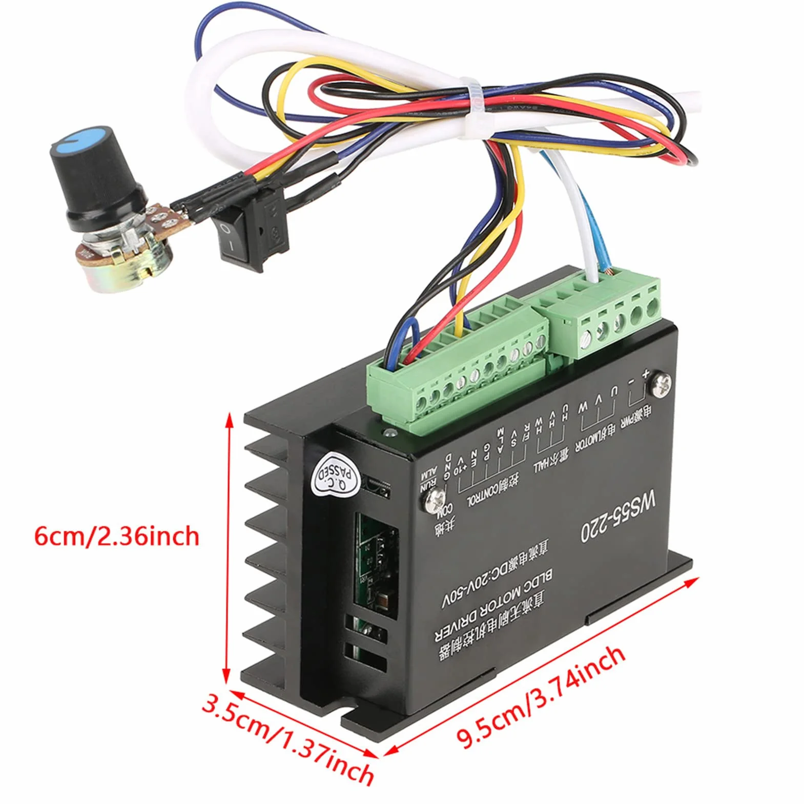 Sterownik Silnika BLDC 48V 500W Regulator Prędkości dla CNC Bezszczotkowego Wrzeciona 3-Fazowy Wysokiej Mocy