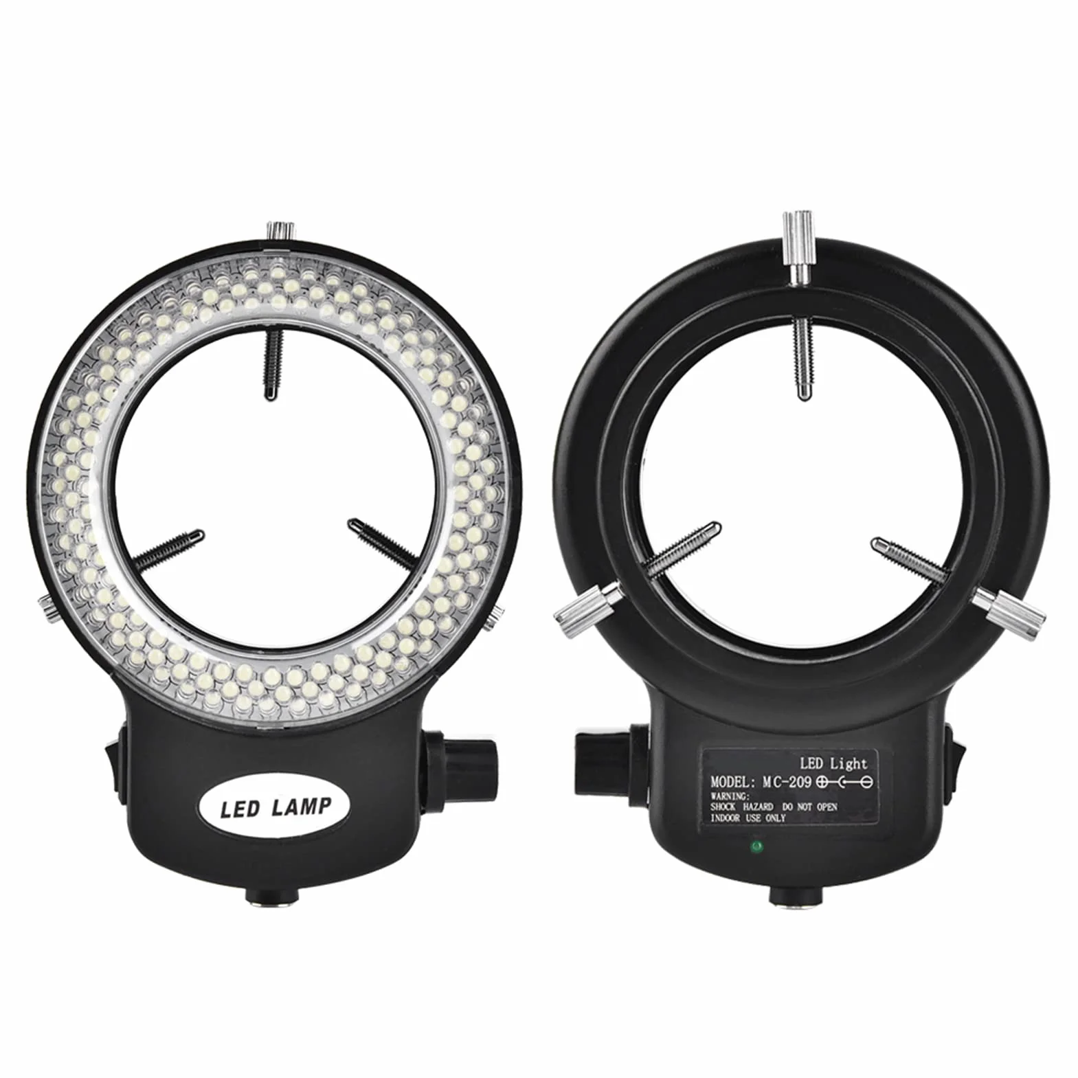 Pierścieniowa LED 144 Koraliki LED Iluminator Regulowana jasność Źródła światła Mikroskopu Pierścieniowa do Mikroskopów Stereofonicznych Aparaty Oświetlenie (Black,