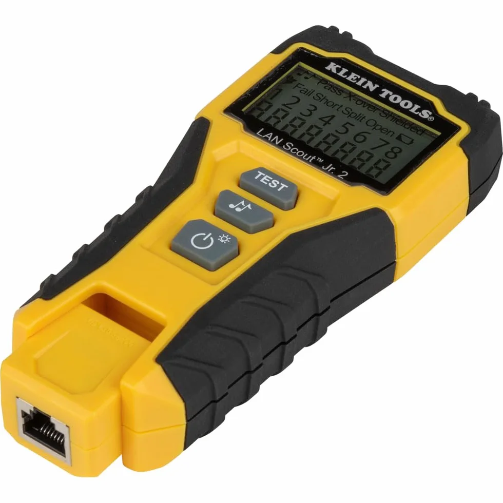 Klein Tools VDV526-200E V LAN Scout Jr. 2 tester kabli sieciowych Cat 3-7 RJ45 z tonerem LCD
