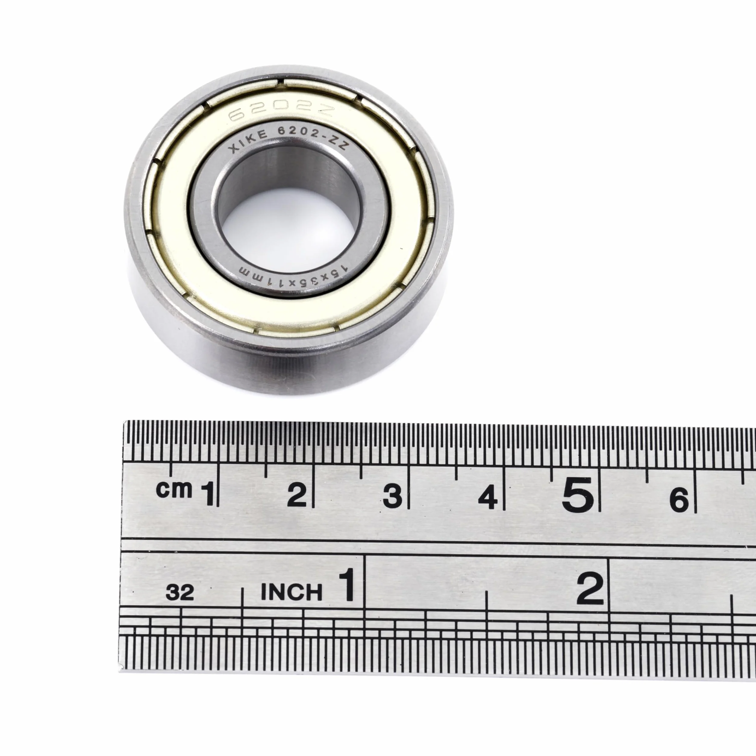 XiKe 2 szt 6202 ZZ Łożyska kulkowe 15x35x11mm Metal uszczelnione 6202ZZ Stal chromowa łożyska kulkowe zwykłe.