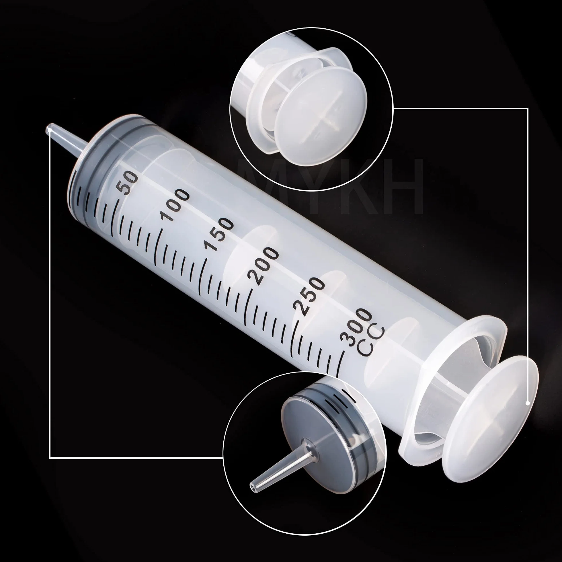 Duży cylinder z tworzywa sztucznego 300 ml z wężem do laboratoriów naukowych, nawadniania ogrodu, przemysłu (1, 300 ml)