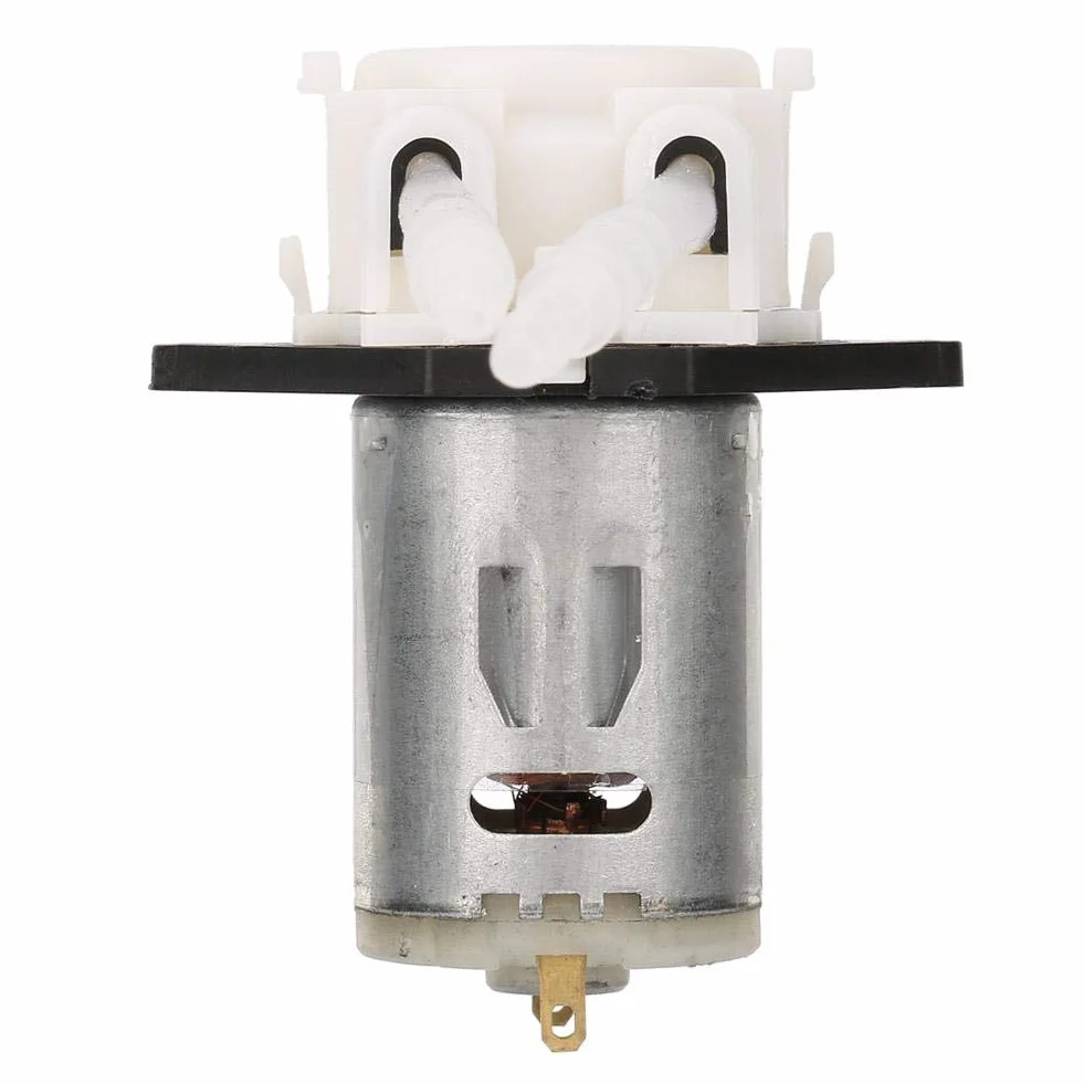 Perystaltyczne pompy dozujące, Keenso DC 12 V 3 x 5 mm, pompa dozująca, chemiczna, płynna pompa wodna, automatyczna, miniaturowa do akwarium laboratorium chemicznego analityczna (biała)