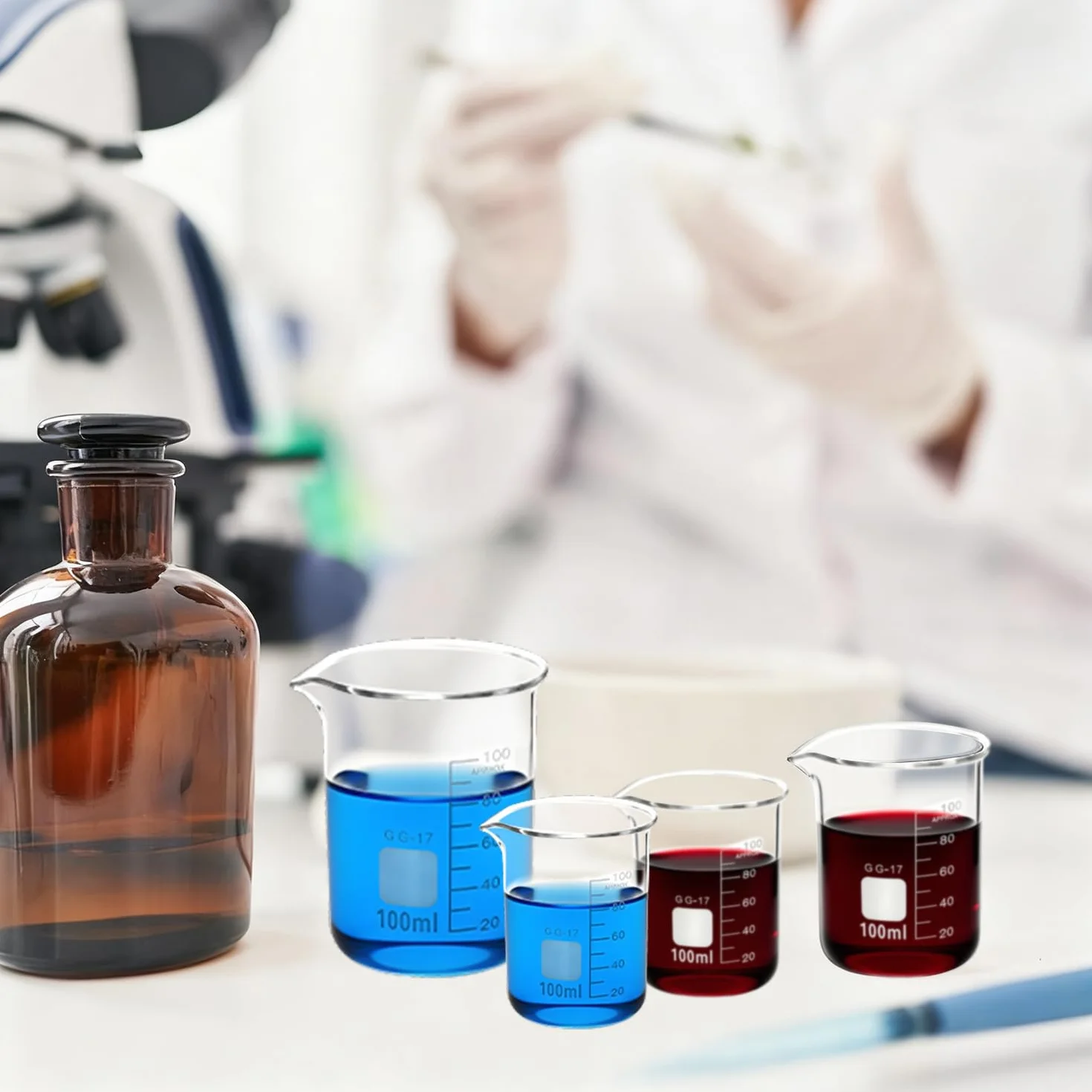 Miarka ze szkła borokrzemowego 100 ml 50 ml 25 ml 10 ml 5 ml Beker Graduate do laboratorium