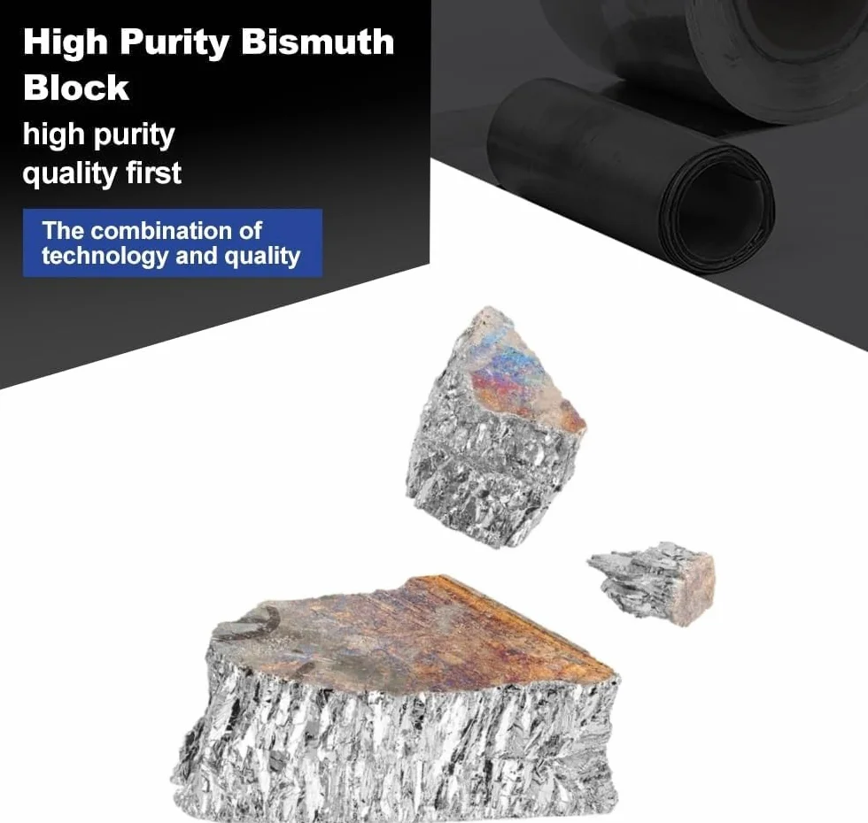 Bizmut 99,99% czysty kryształ 1000 g metalowe geody do tworzenia kryształów