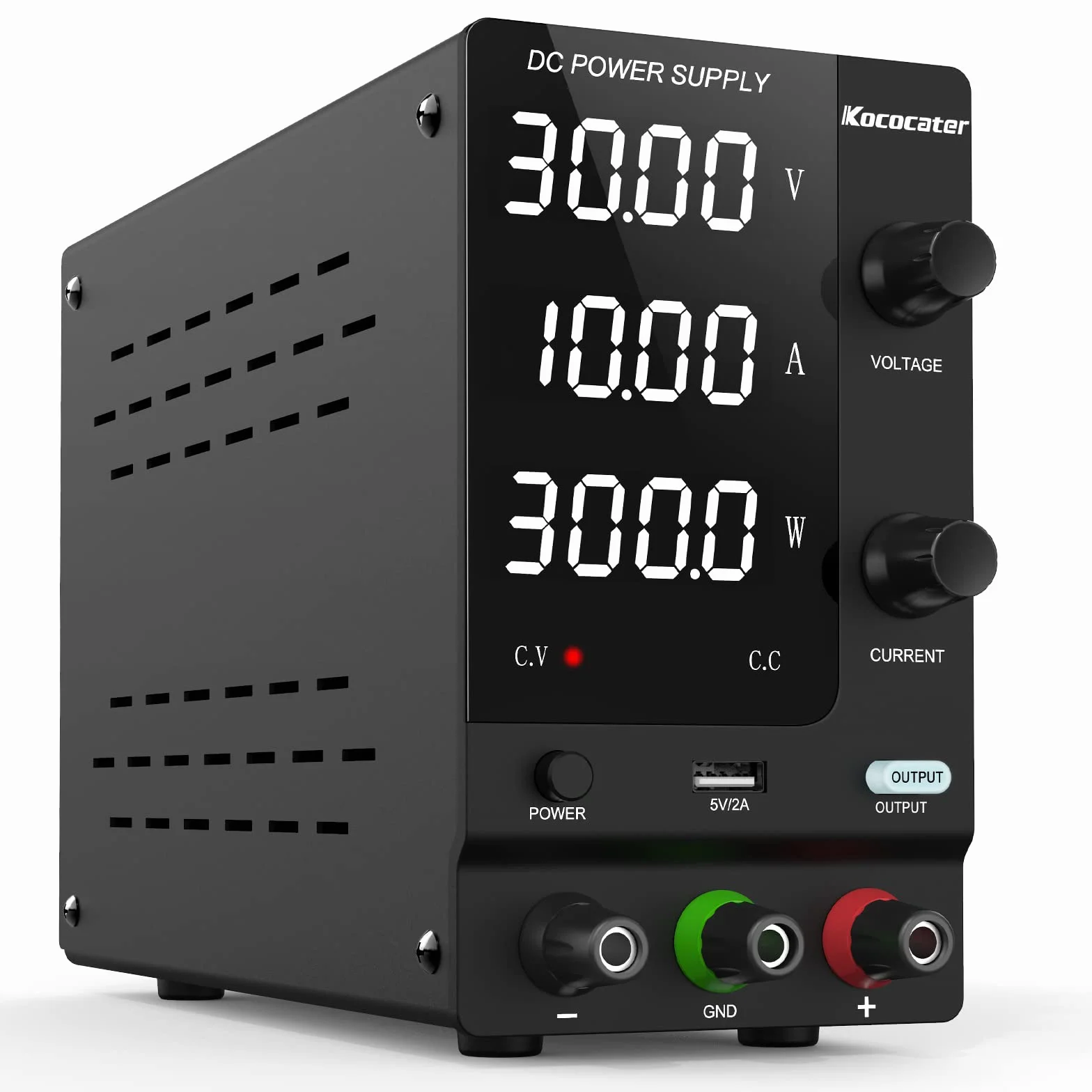 Zasilacz laboratoryjny 0-30 V 0-10 A DC regulowany z wyświetlaczem LED