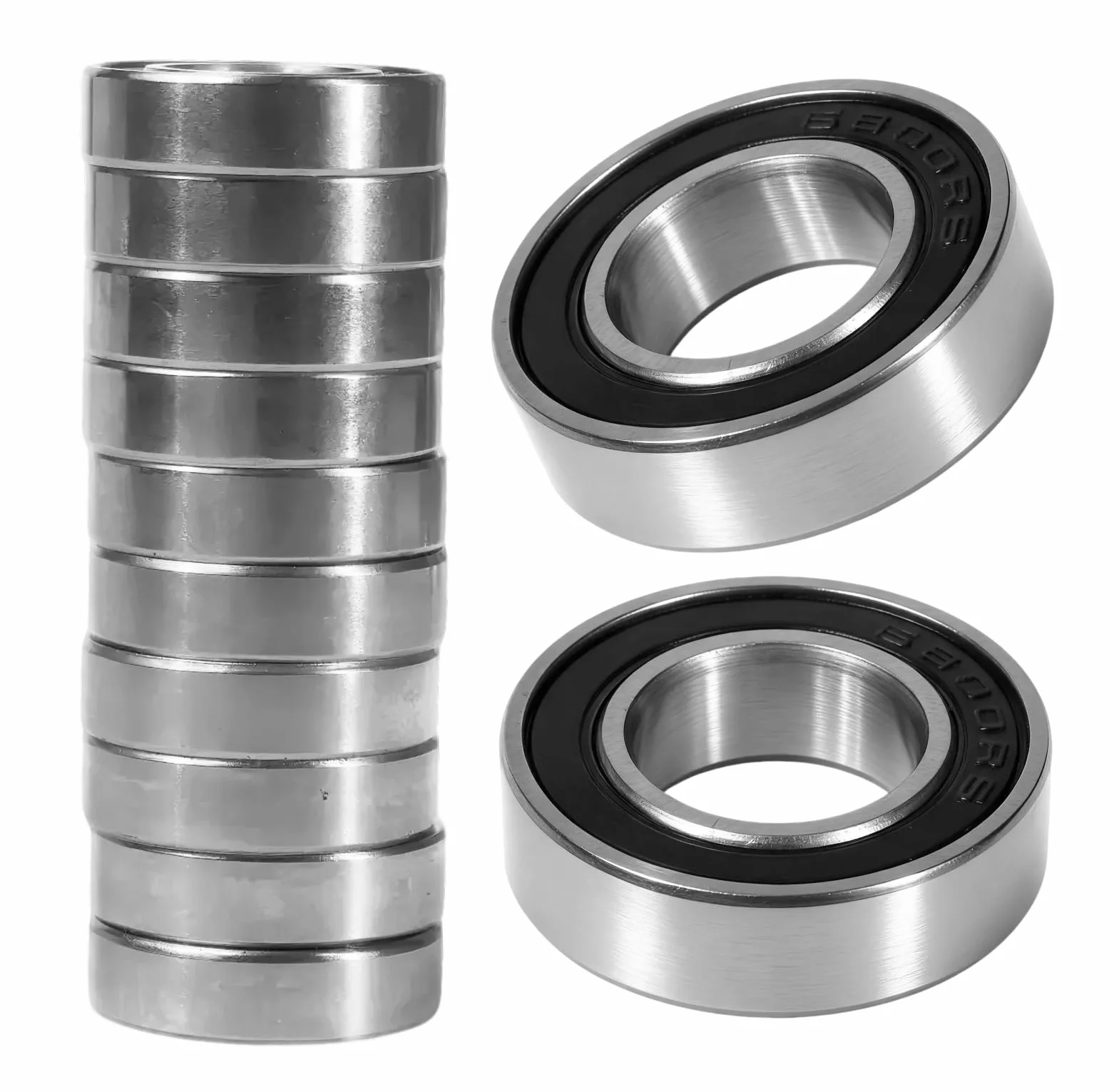 10 sztuk 6800 2RS łożyska kulkowe 10 x 19 x 5 mm, 6800-2RS 6800RS uszczelnione ze stali węglowej do maszyn i narzędzi (6800RS 10 szt.)