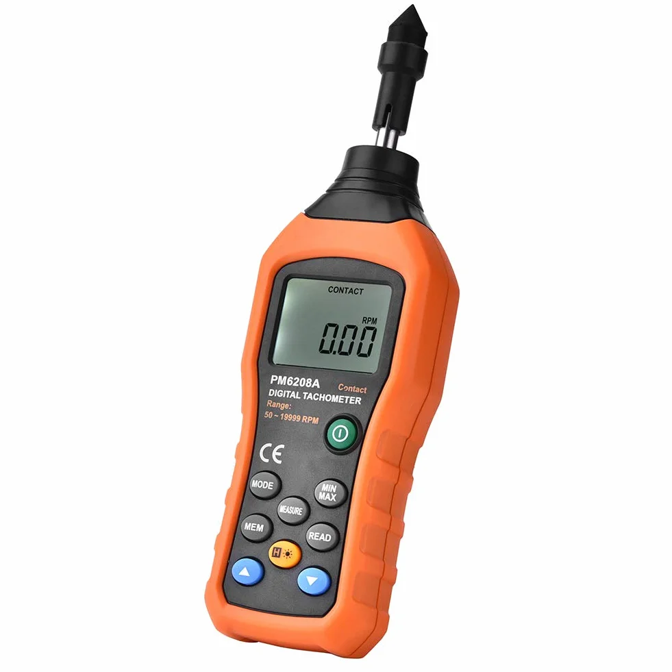 PEAKMETER PM6208A Obrotomierz cyfrowy z podświetleniem LCD, Ręczny tester prędkości