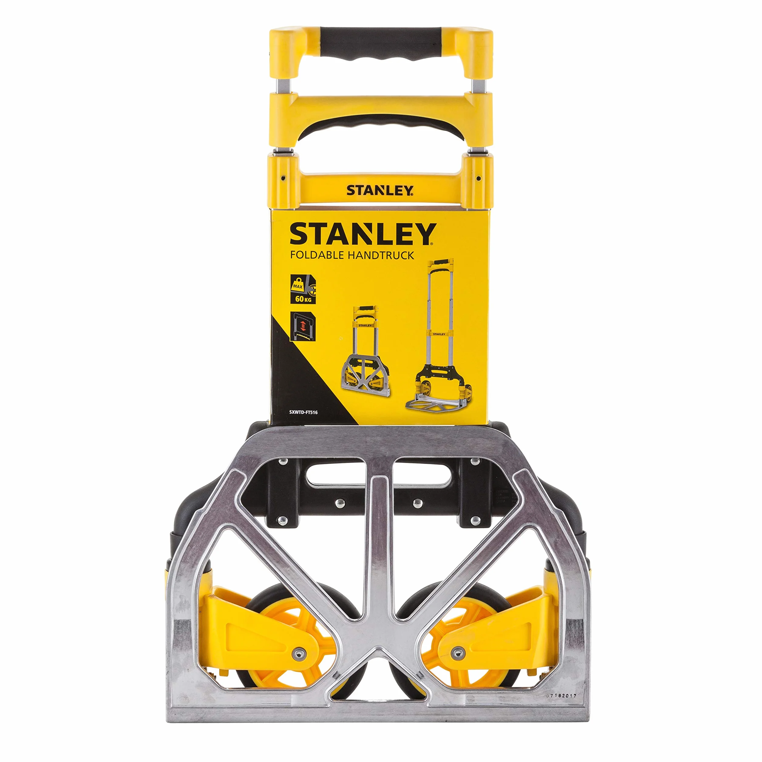 STANLEY Składany wózek transportowy, nośność 70 kg, SXWTD-FT516, wymiary powierzchni ładunkowej 39 x 28 cm, w zestawie elastyczny pas mocujący, zajmuje mało miejsca podczas przechowywania,