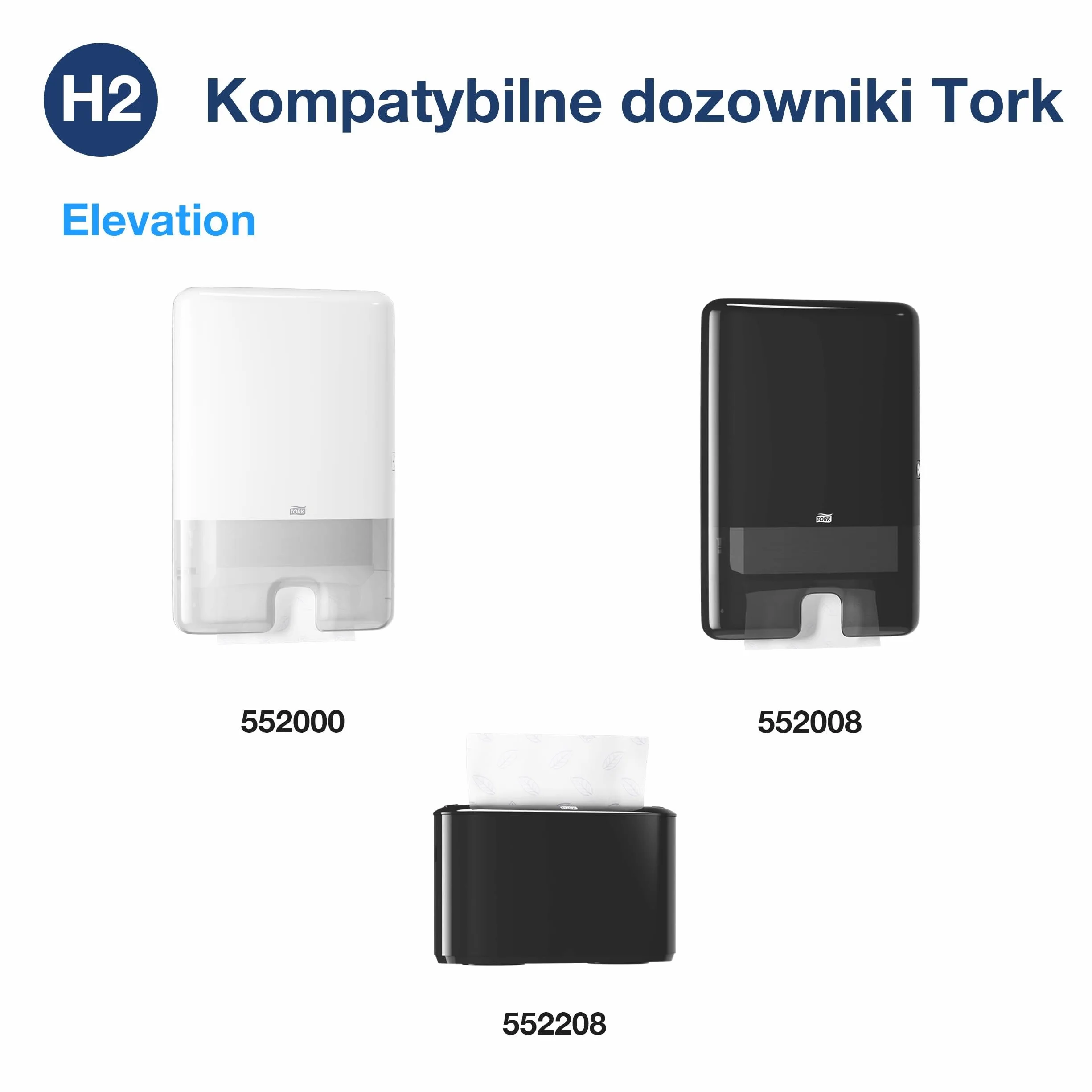 Tork Xpress H2 Składane Ręczniki do Rąk 2-Warstwowe 180 Listków