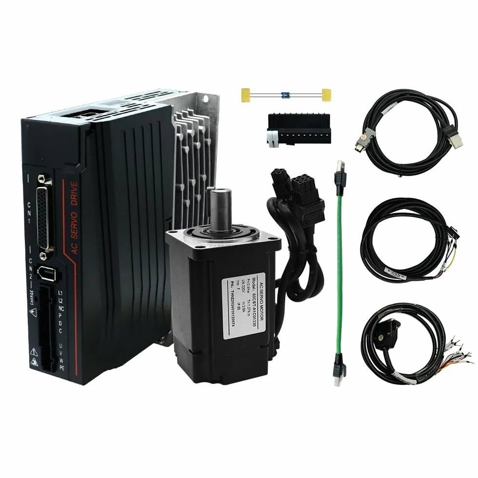 Silnik serwo 60CST-A1C01330 400W 1.27N.m 2.8A AC Servo Drive HTNC-C30S-L15A-RABN-B 220V RS485