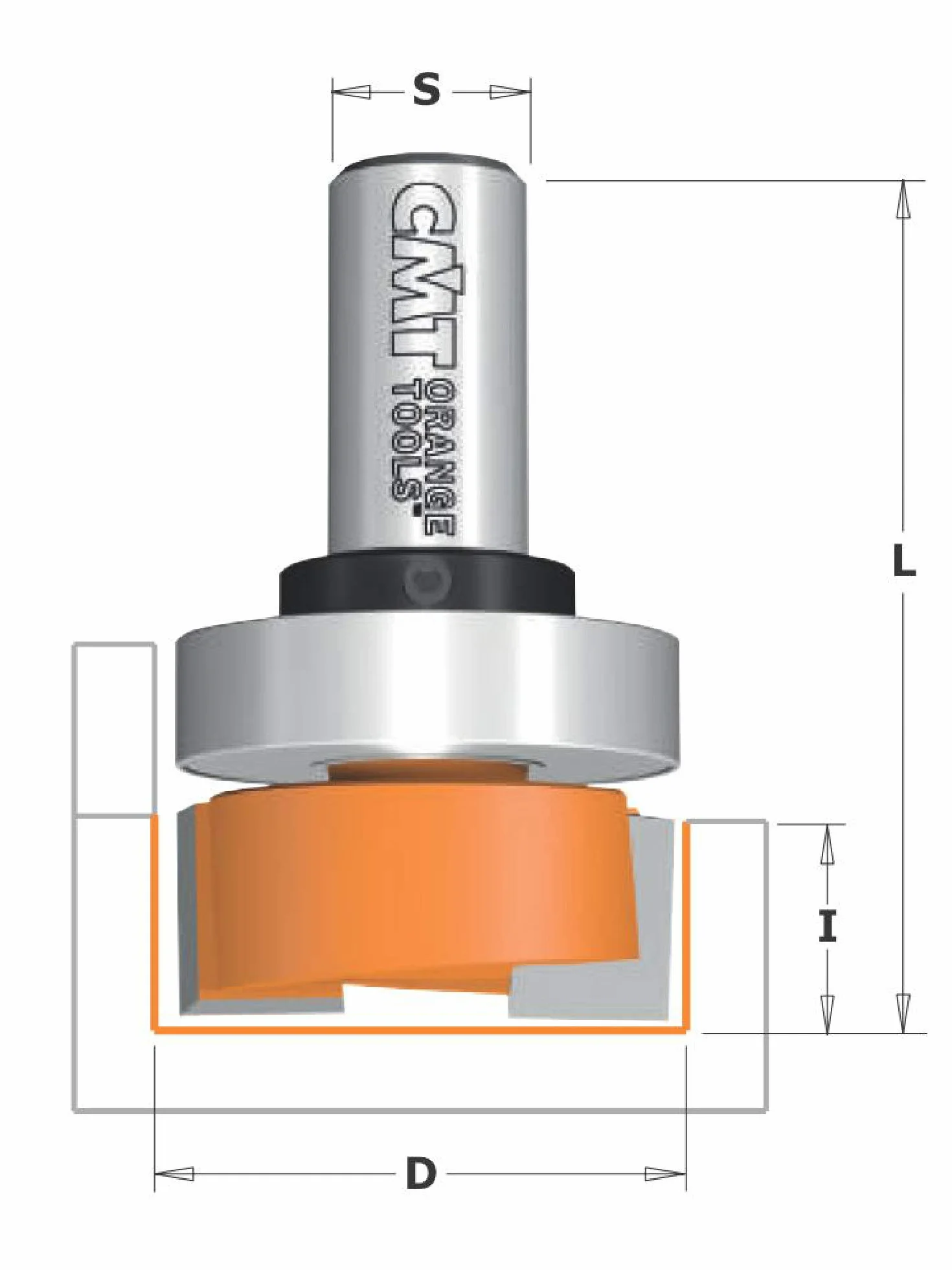 CMT Orange Tools Frez rowkowy HM S 8 D 19 x 19 mm