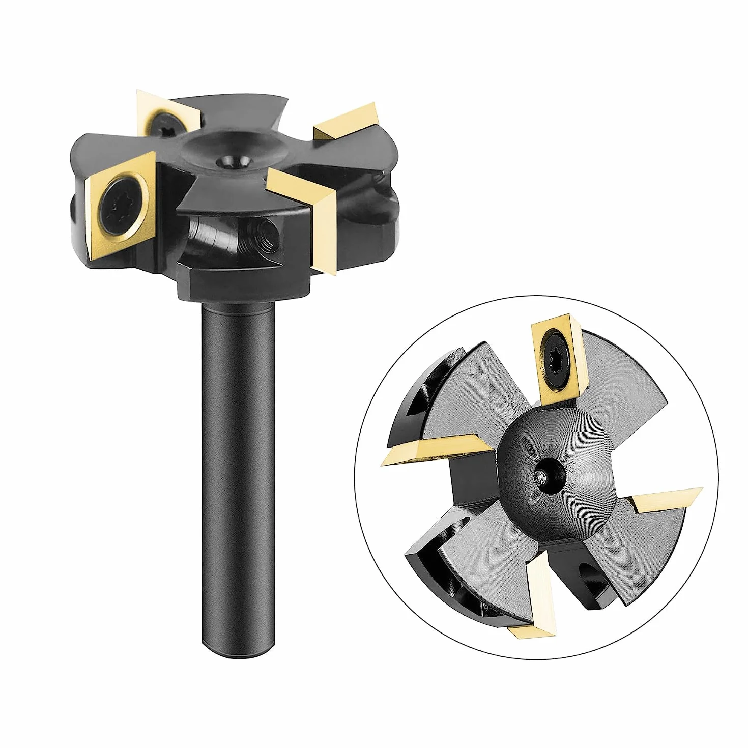 SpeTool Frez czołowy 8 mm 40 mm 4 flety CNC do drewna z powłoką ATS