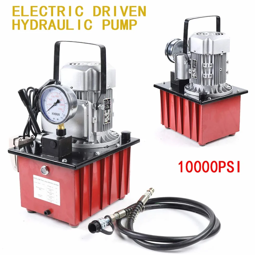 Elektryczna pompa hydrauliczna 700 bar, 750 W, z ręcznym zaworem, pompa hydrauliczna 1400 obr./min, do wielu urządzeń hydraulicznych