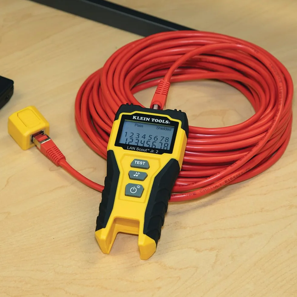 Klein Tools VDV526-200E V LAN Scout Jr. 2 tester kabli sieciowych Cat 3-7 RJ45 z tonerem LCD