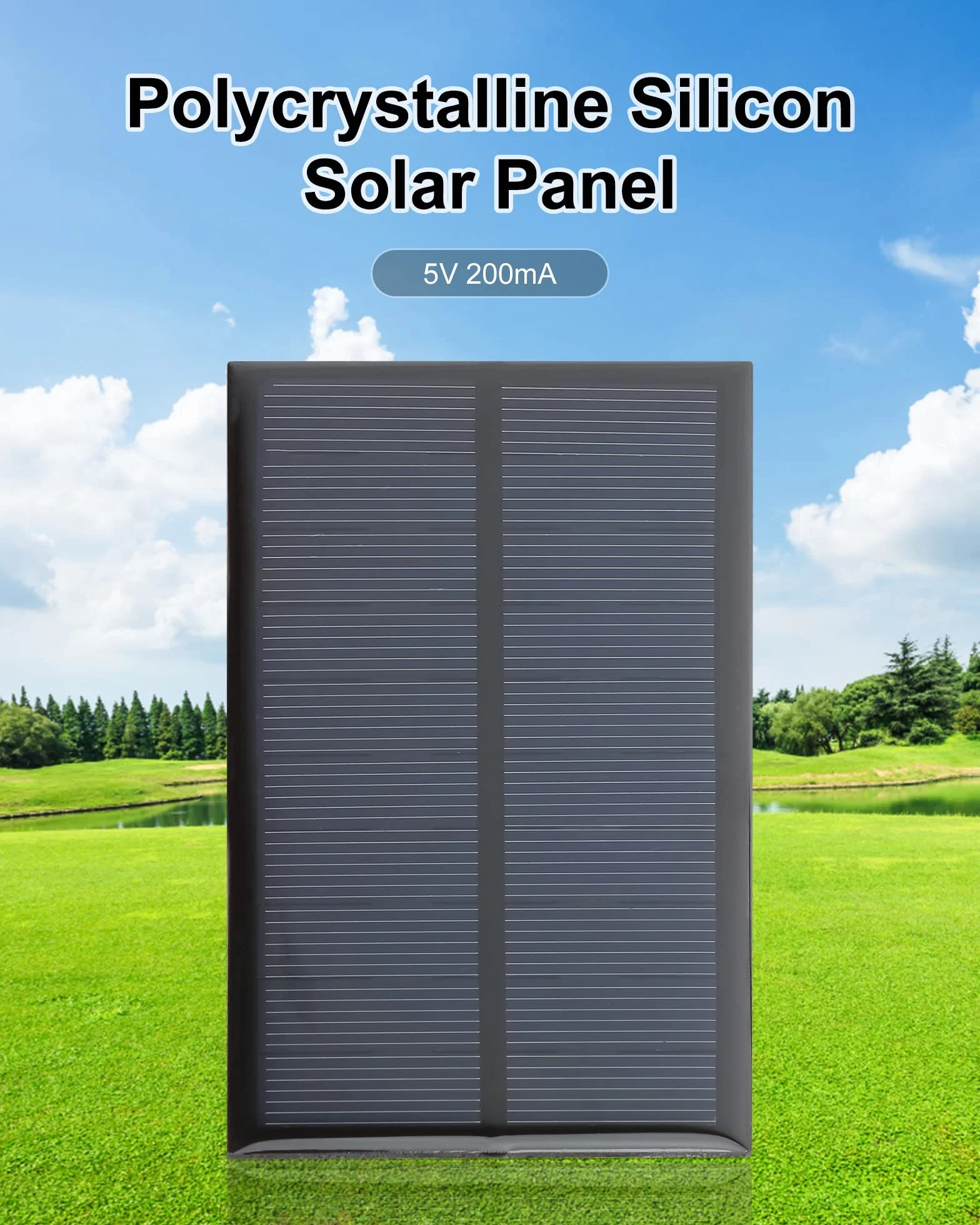 Mikro panele solarne z przewodem, 5 V, 200 mA, zestaw fotowoltaicznych ogniw solarnych, 110 x 60 mm, 5 sztuk