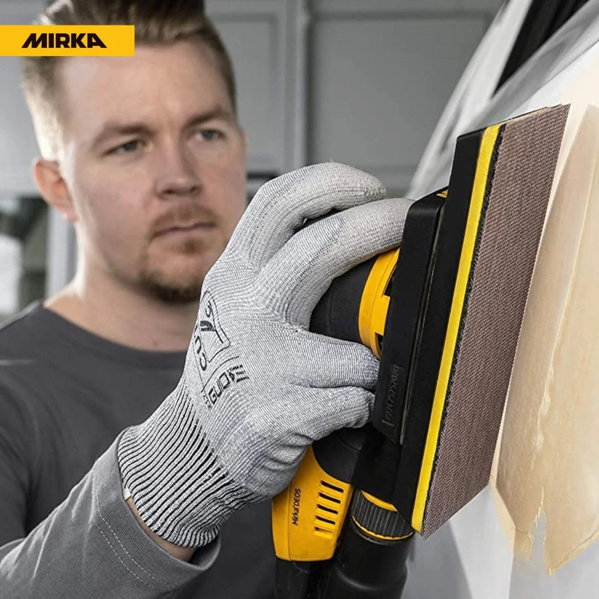 Mirka Abranet Net Paski szlifierskie 70 x 198 mm Grip/Mix-pack 5 sztuk każdego ziarna: 80, 120, 180, 240, 320, 400/30 sztuk/Do szlifowania drewna, wypełniacza, lakieru, tworzyw sztucznych