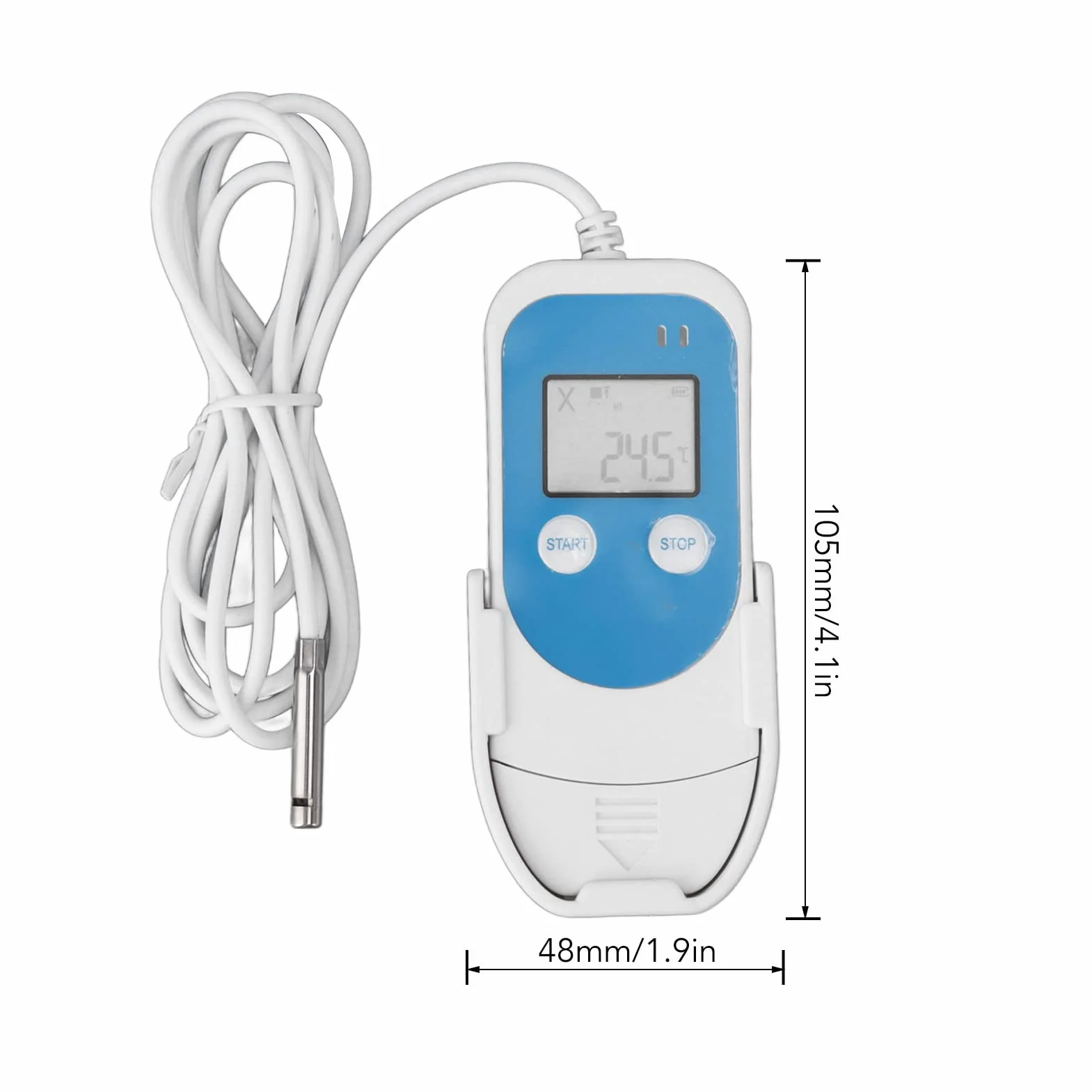 Rejestrator Danych Temperatury i Wilgotności USB, Termometr do Lodówki, Raport PDF
