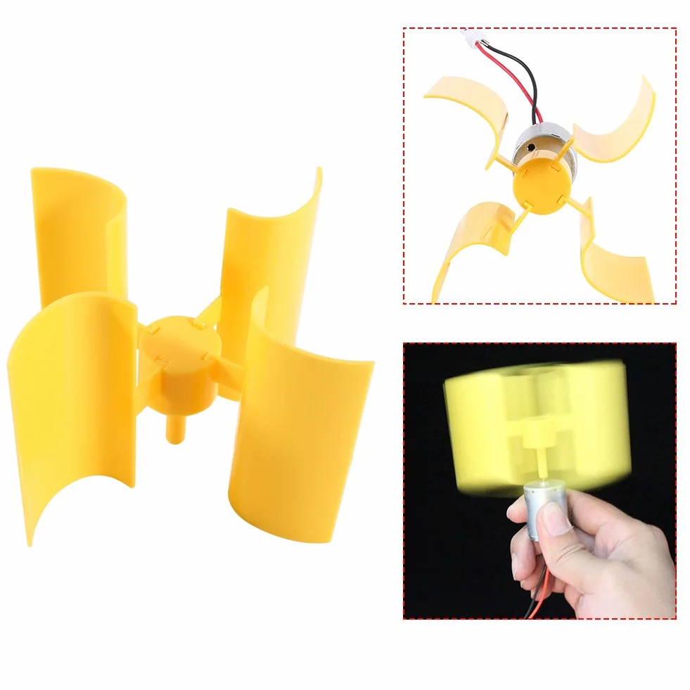 Fydun DIY Kit Małe pionowe turbiny wiatrowe Silnik Breeze Generator energii elektrycznej