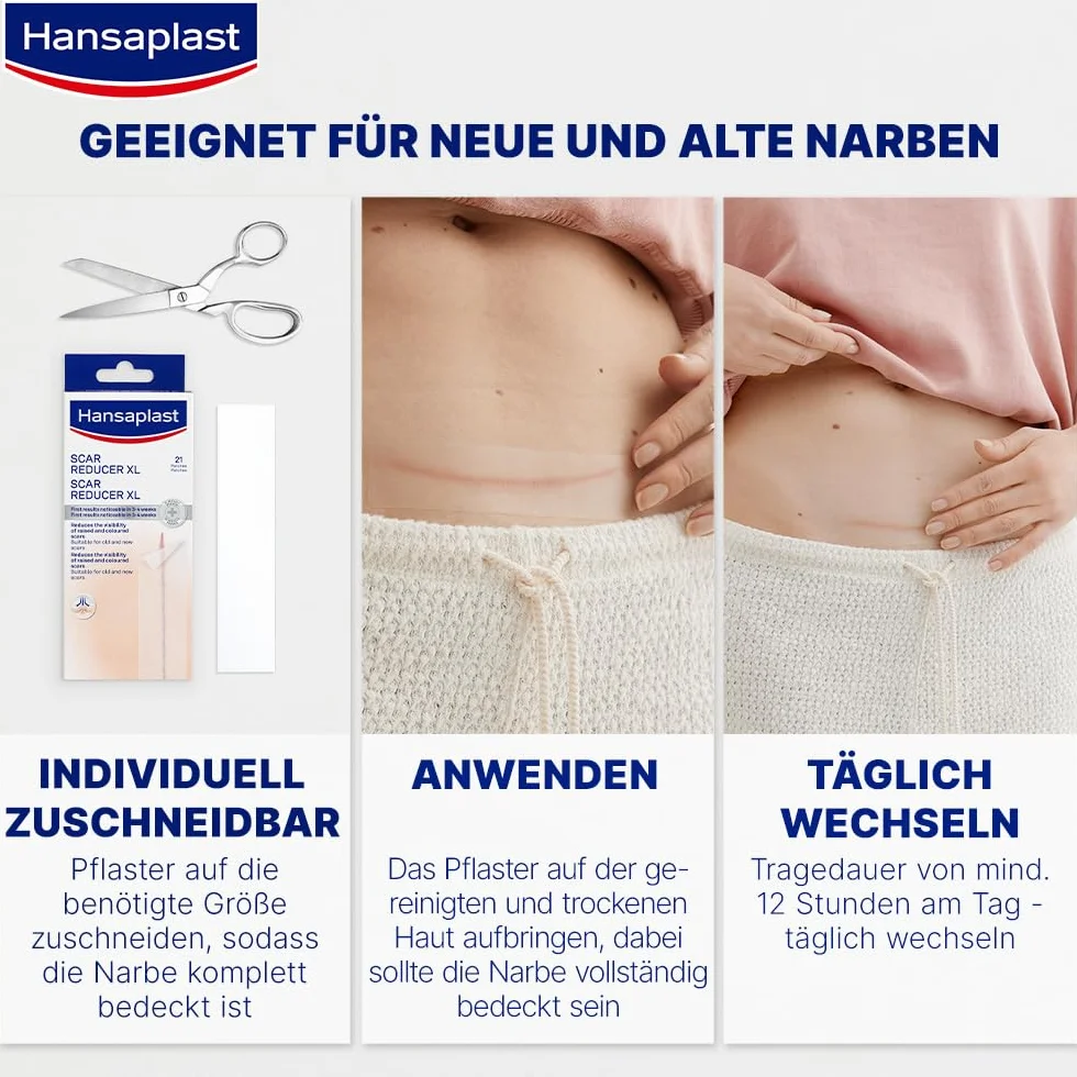 Hansaplast Plaster na blizny 21 sztuk 3,8 cm x 6,8 cm