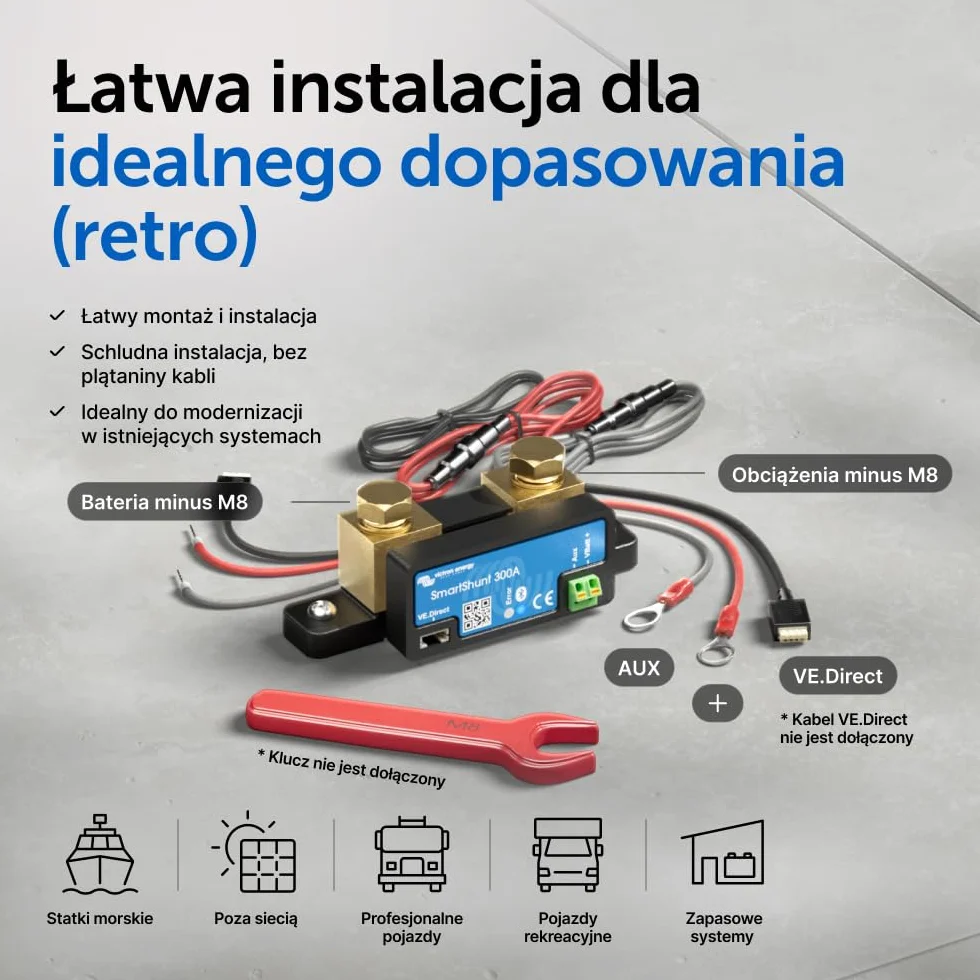 Victron Energy SmartShunt 300A 50mV Monitor Akumulatorów Bluetooth