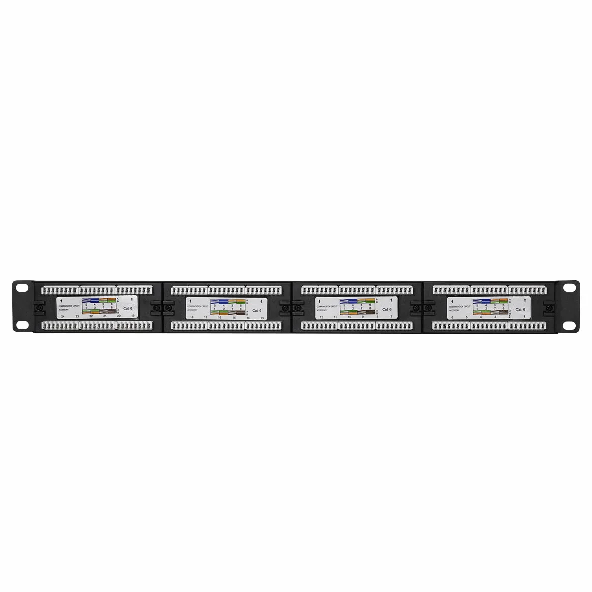 LogiLink Professional EconLine Cat.6 250 MHz Patch Panel 19" UTP 24 porty RJ45