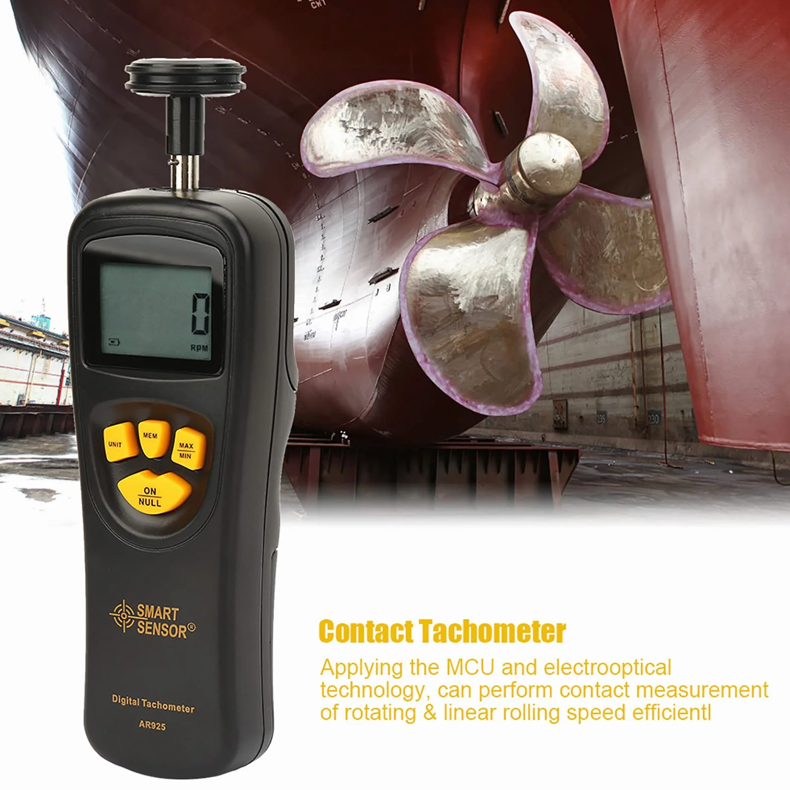SMART SENSOR cyfrowy tachometr 0,5~19999 obrotomierz obrotowy LCD