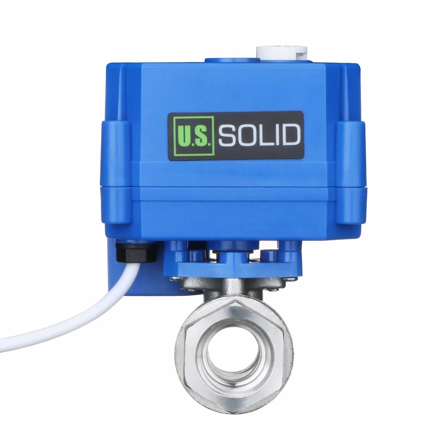 U.S. Solid Zawór kulowy silnika z funkcją ręczną 1/2", stal nierdzewna, 2-drożny DN15 elektryczny zawór strefowy, 9-24 V AC/DC, 2 przewody, automatyczny powrót NC