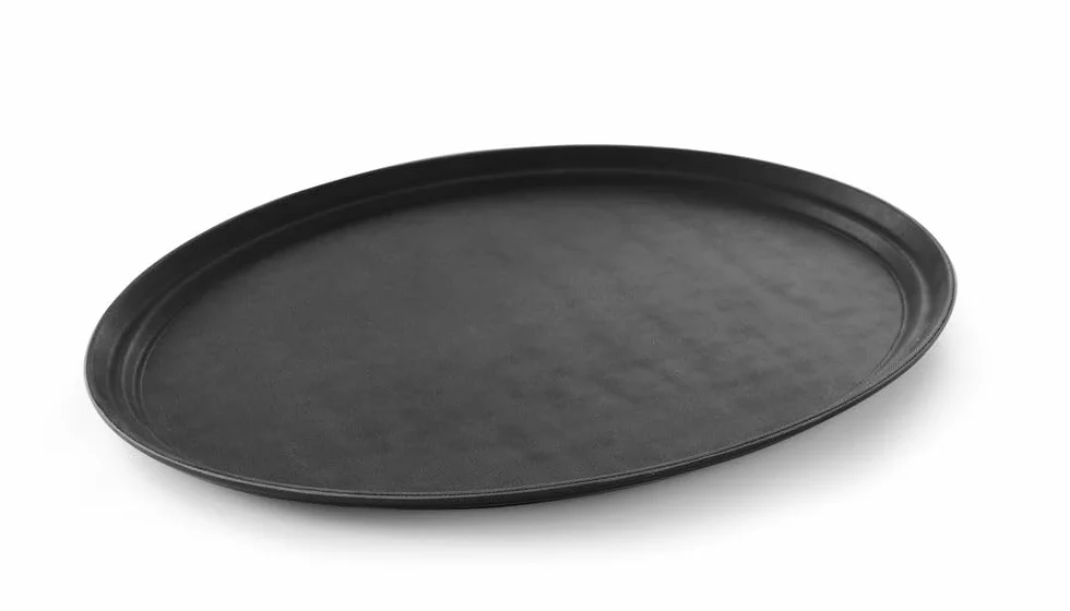 HENDI Taca owalna XL antypoślizgowa 735x600x31mm włókno szklane czarna