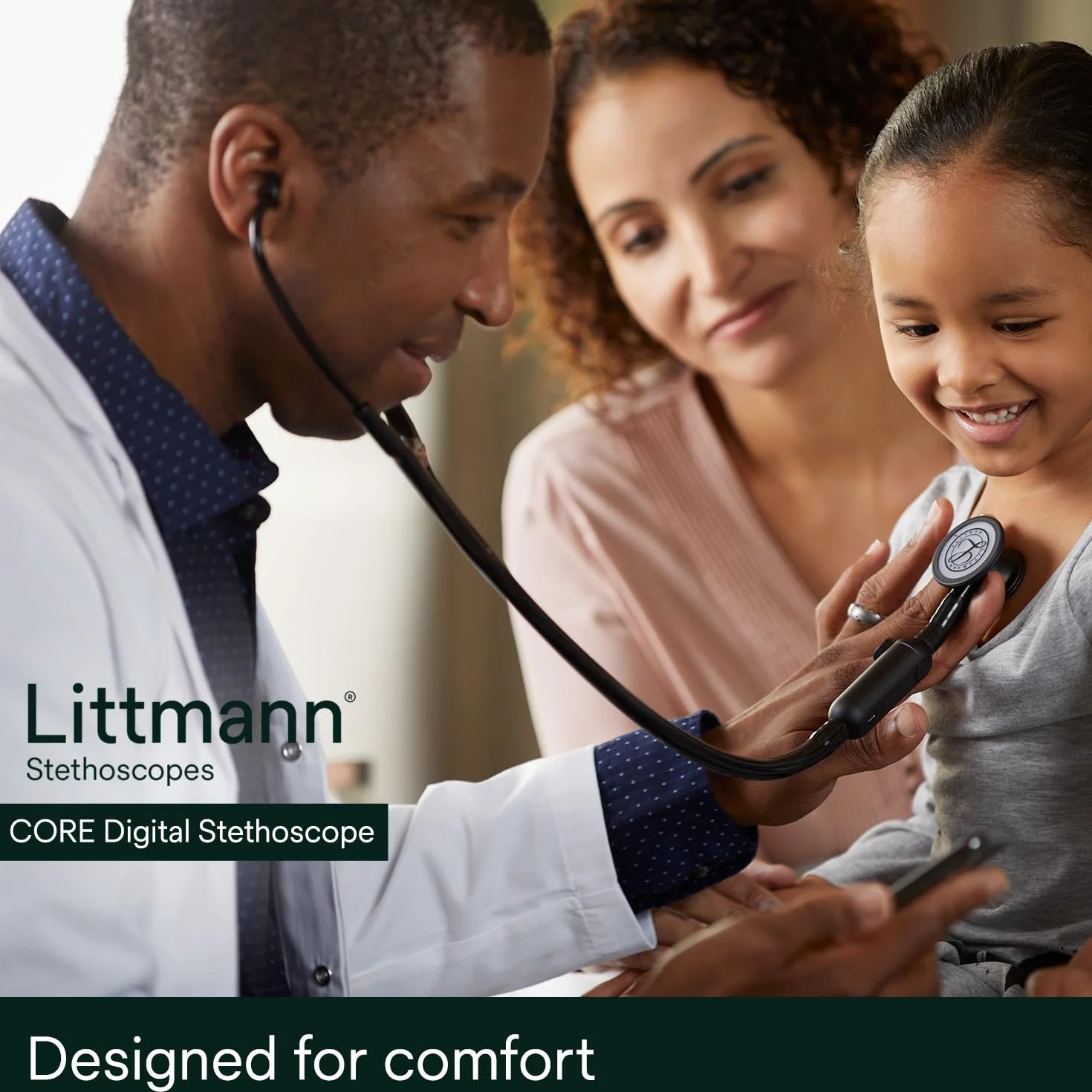 3M Littmann CORE Stetoskop cyfrowy, 8490, czarny