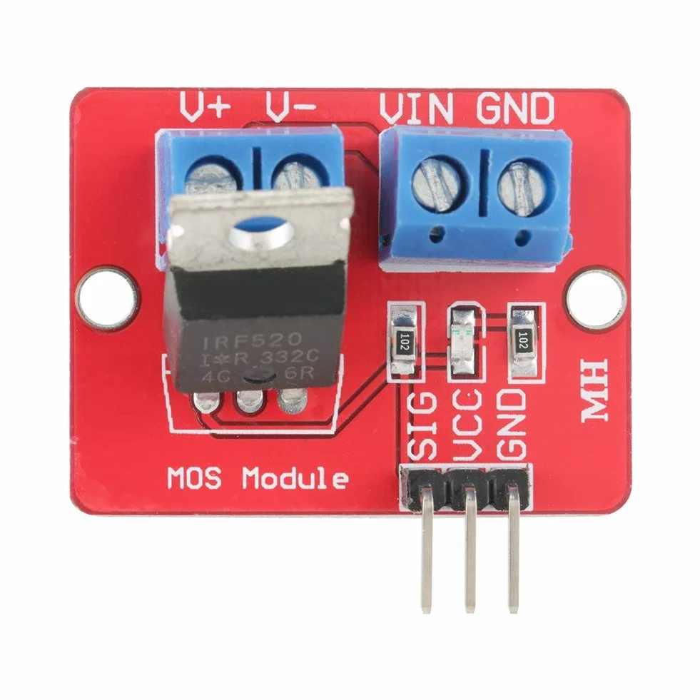 5 Sztuk Moduł Sterownika 3.3 V/5 V IRF520 Moduły Sterownika MOSFET PWM LED Bezstopniowy Silnik ściemniania Bezstopniowa Regulacja Prędkości Płyty Napędowe Wyjście 0-24 V