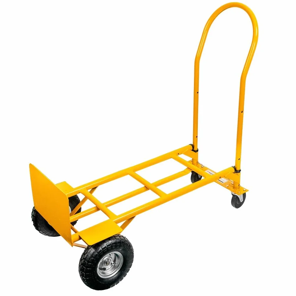 Mega-M Wózek transportowy 2 w 1 250KG rozkładany żółty