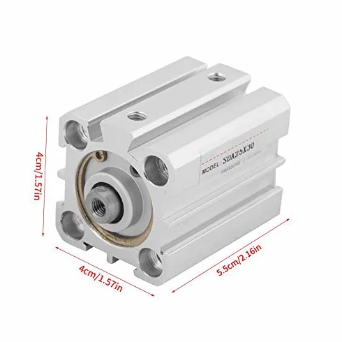 Siłownik Pneumatyczny SDA 25x30 Skok 25mm ID 30mm Kompaktowy Aluminiowy Podwójne Uszczelnienie Dwustronnego Działania Cylinder