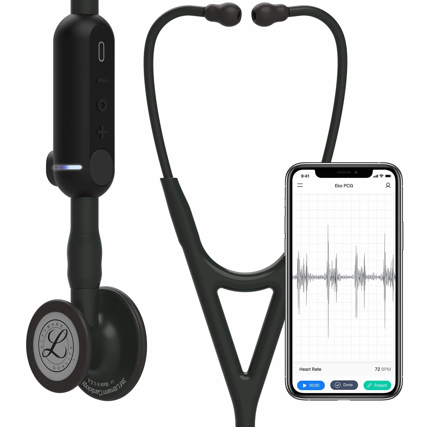 3M Littmann CORE Stetoskop cyfrowy, 8490, czarny