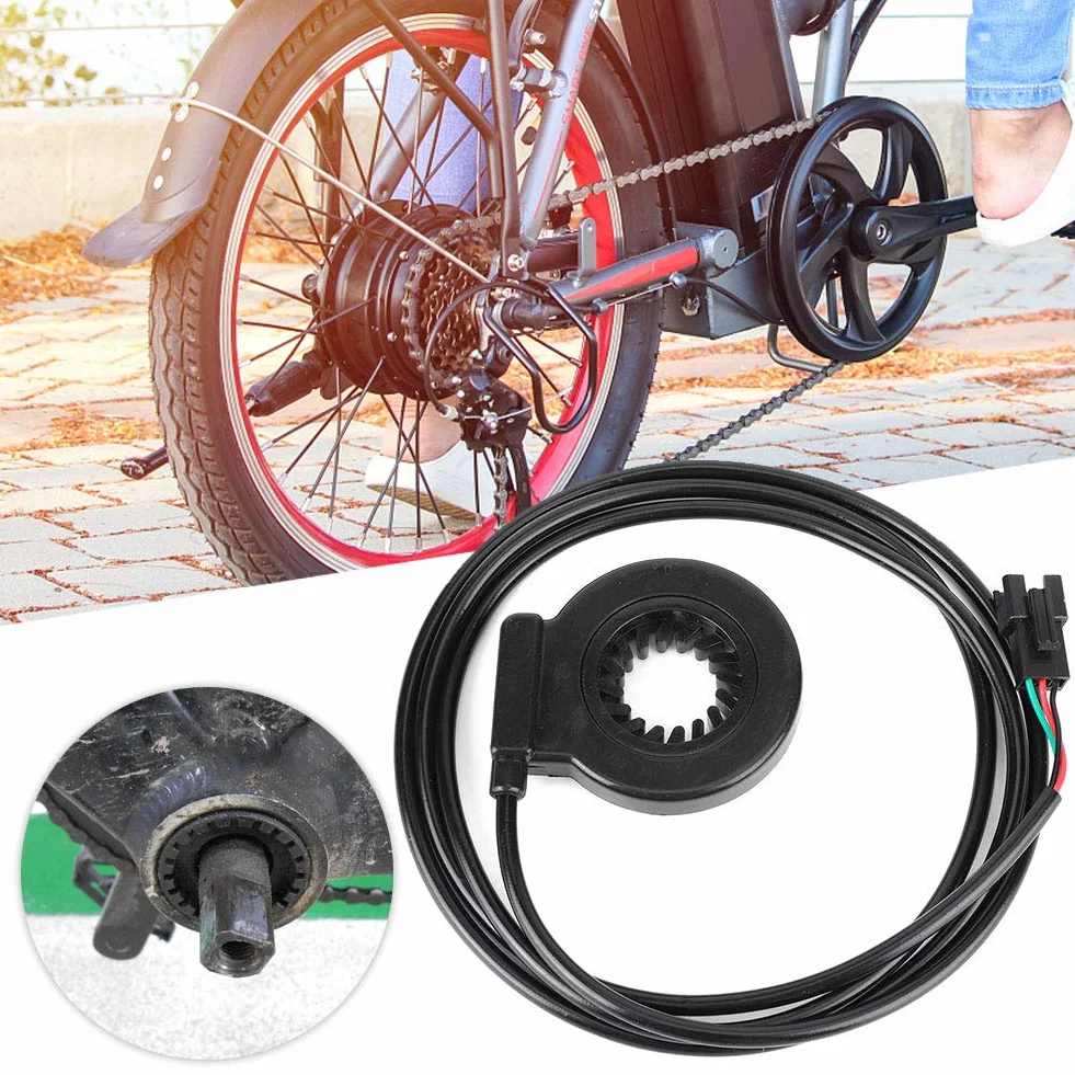 Czujnik Wspomagania Pedału, Czujnik Wspomagania Roweru Elektrycznego Podwójny Hall 12 Magnetyczny Zintegrowany Czujnik Prędkości Koła Akcesoria Rowerowe do Rowerów Elektrycznych dla Wszystkich Rowerów