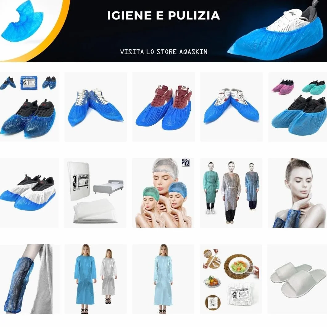 Jednorazowe pokrowce na buty PE 3gr. - Wysoka odporność na rozdarcie - Wzmocniony elastyczny - Indywidualne urządzenia zabezpieczające - czyszczenie domu (Ilość 100 sztuk)
