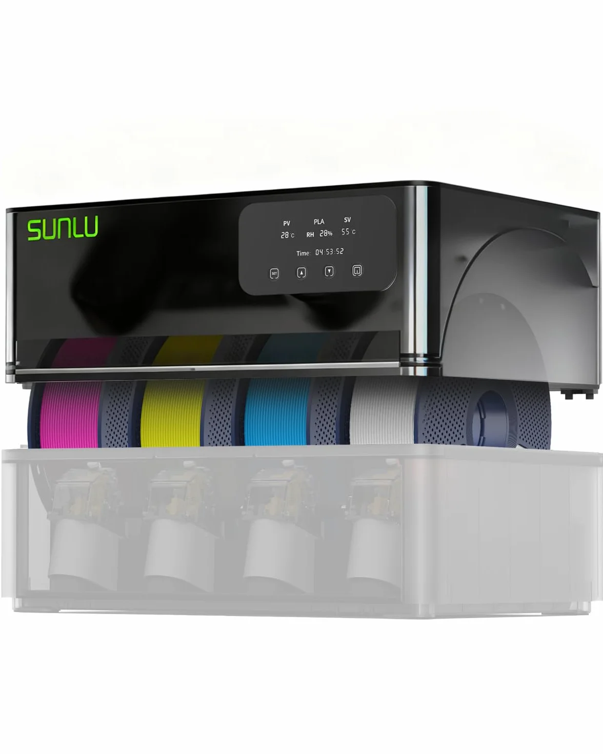 SUNLU AMS Heater for Bambu Lab AMS Gen 1 Upgrade, 4-Spool Print & Dry, Fast 3D Filament Dryer 70°C in 20 Min, Dual-Duct Heating & Triple Protection