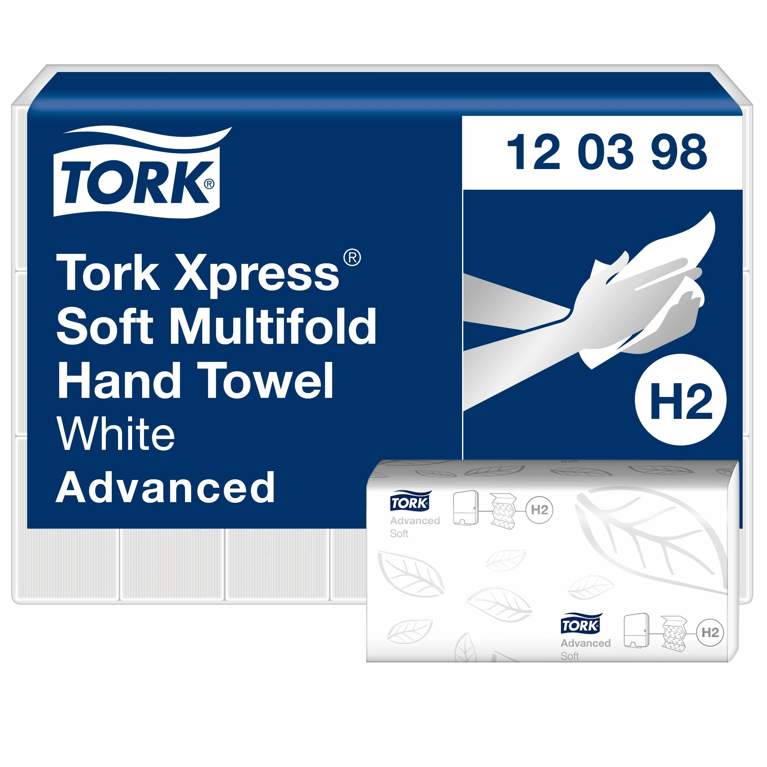 Tork Xpress H2 Składane Ręczniki do Rąk 2-Warstwowe 180 Listków