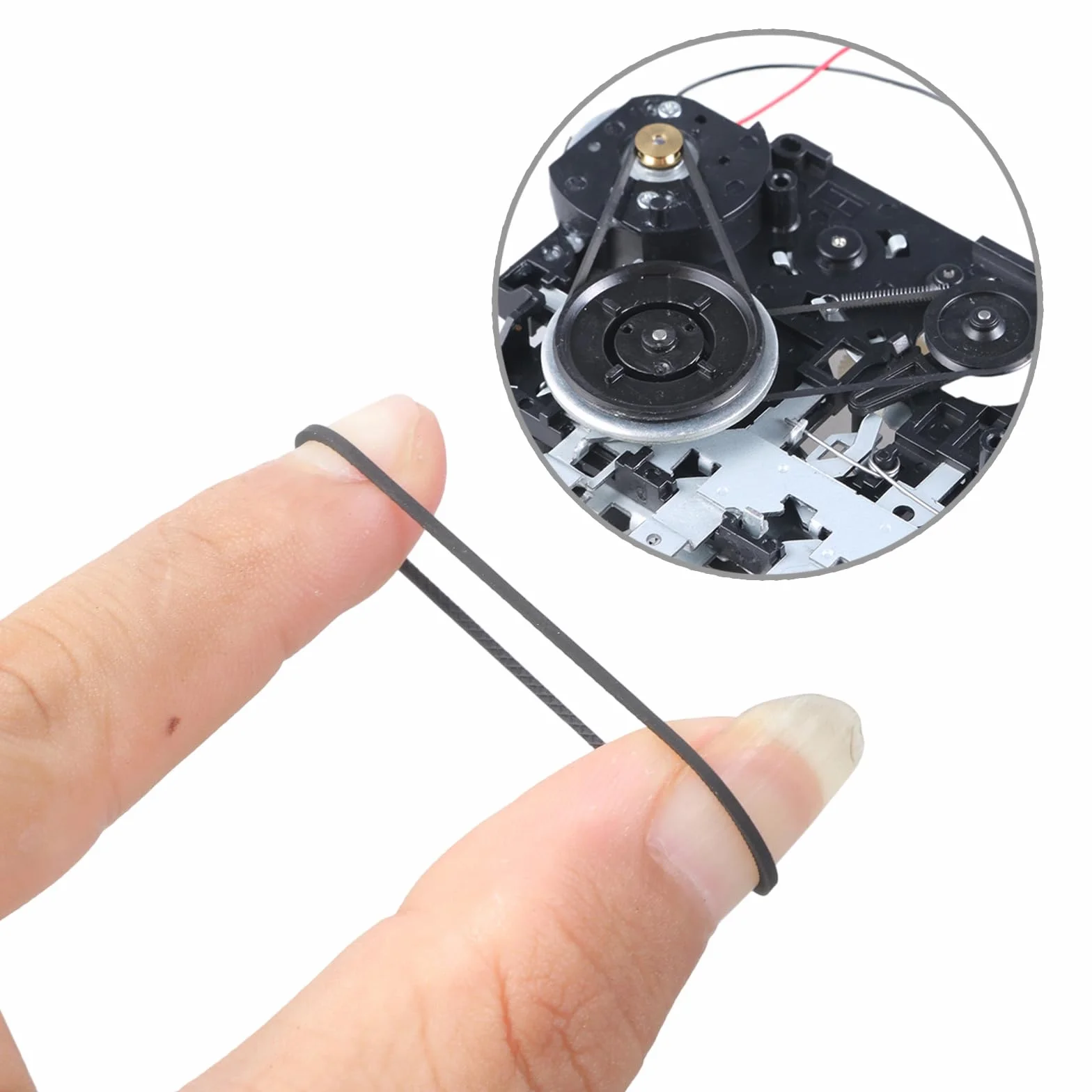 Kwadratowe gumowe paski o długości 30-40 mm do nagrywarek dyskowych i przenośnych odtwarzaczy 1,2 mm szerokość paska gracza 50 szt. Mix kaset taśmowych pasów napędowych